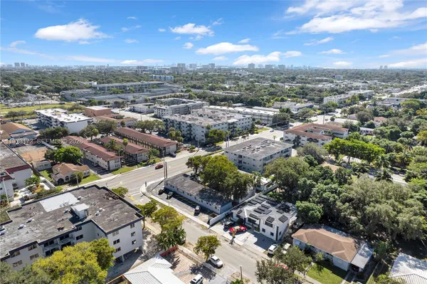 an aerial view of multiple house