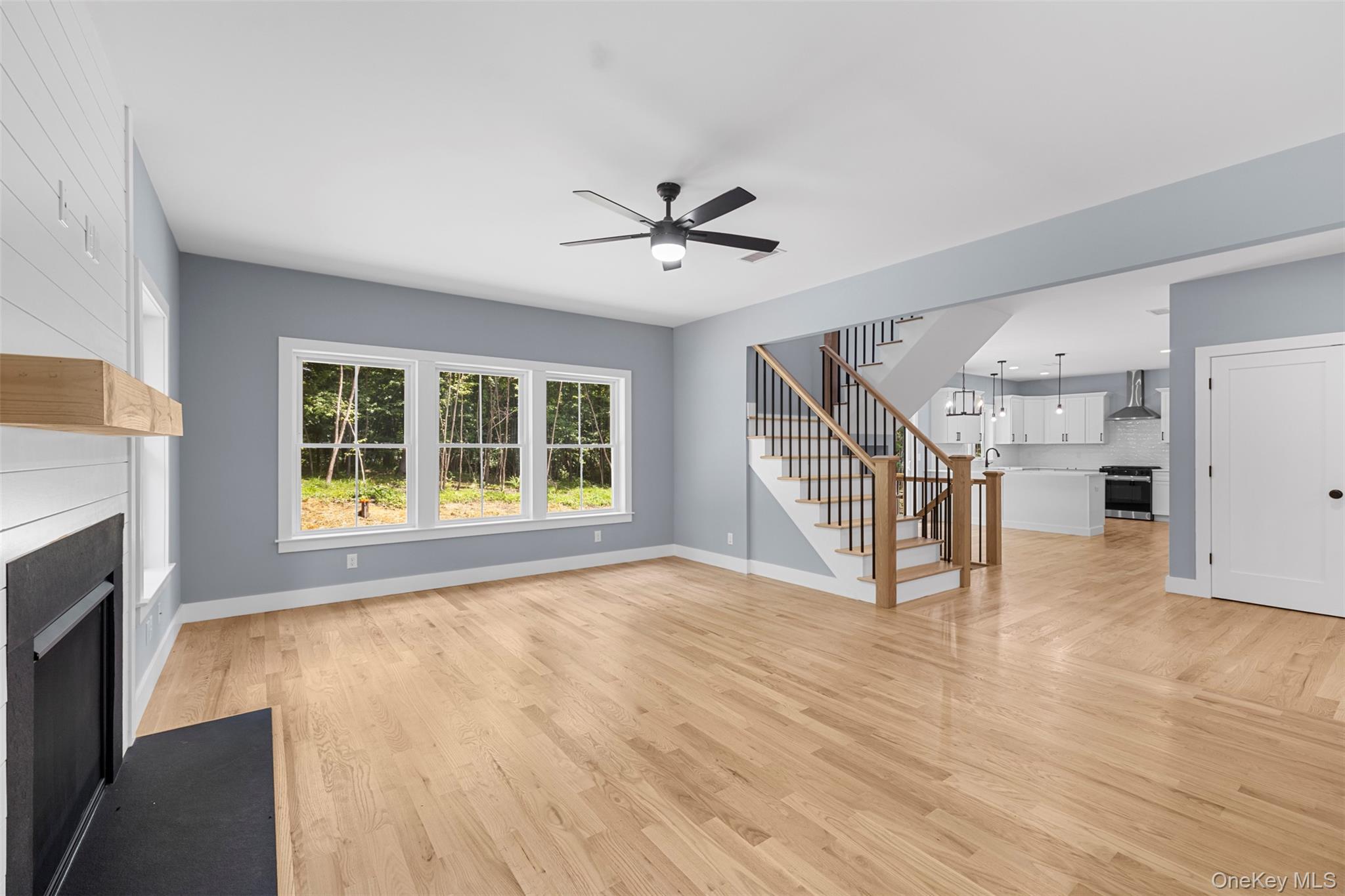 264 Lybolt Road Middletown, NY 10941 - Photo 15 of 45 a view of an empty room with wooden floor fireplace and a window