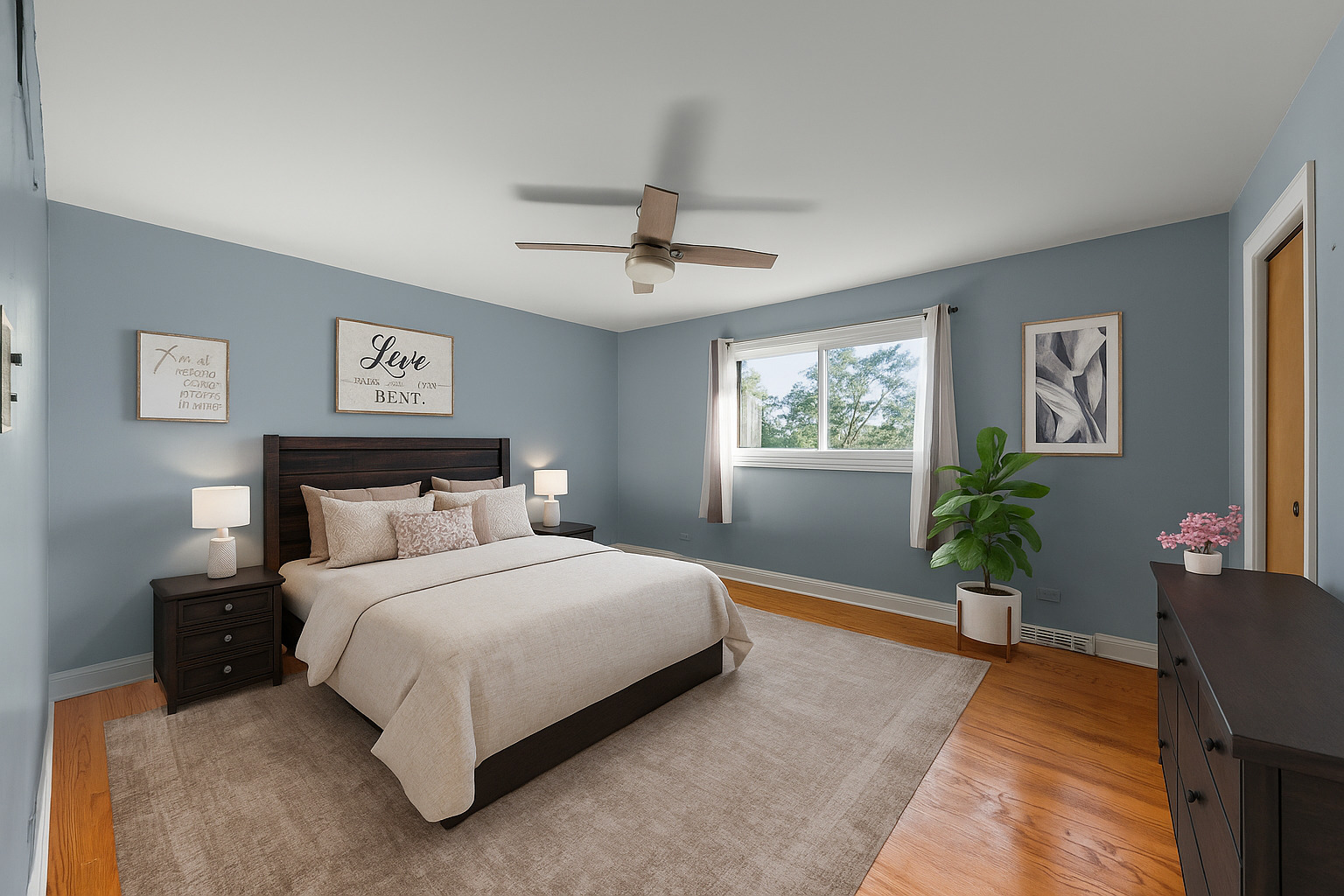 18749 Loomis Avenue Homewood, IL 60430 - Photo 19 of 41 a bedroom with a bed chandelier and a window