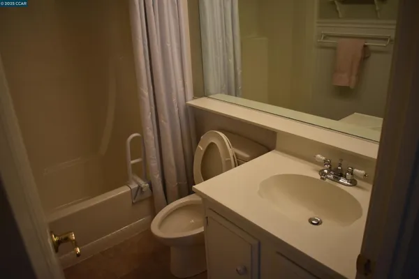 a room with a mirror