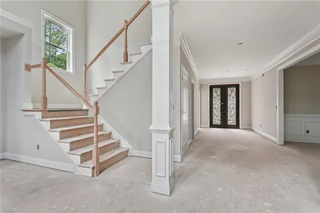 an empty room with a window