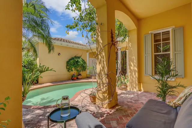 a house view with a garden space