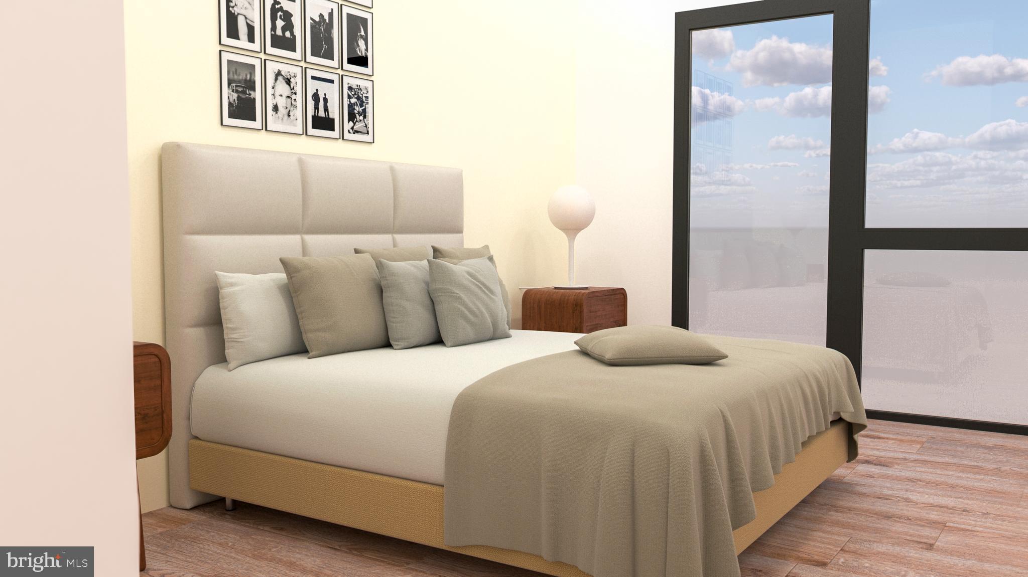 1341 H Street Northeast, Unit 5F Washington, DC 20002 - Photo 10 of 13 a bedroom with a bed and a window