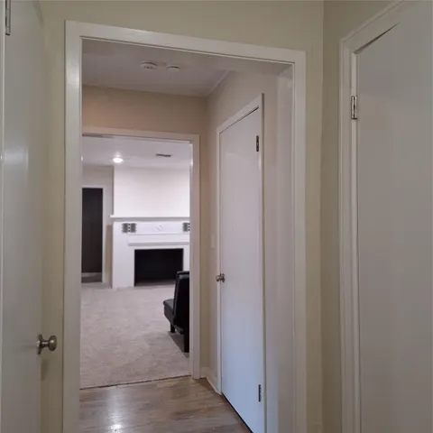 a view of a livingroom with a fireplace