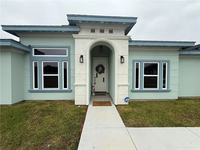 a front view of a house