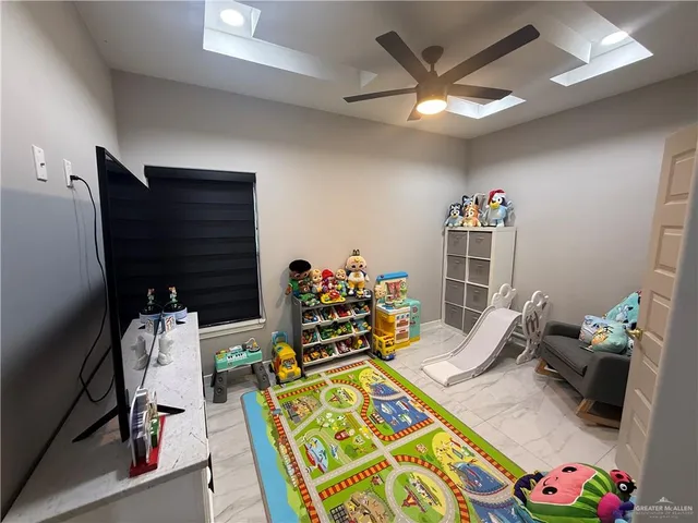 a room with furniture