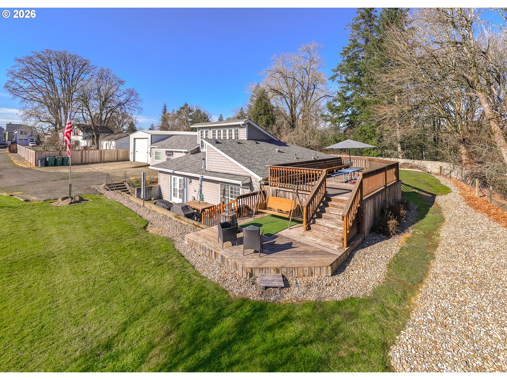 600 Wynooski Street Newberg, OR 97132 - Photo 14 of 48 a view of a house with backyard and sitting area