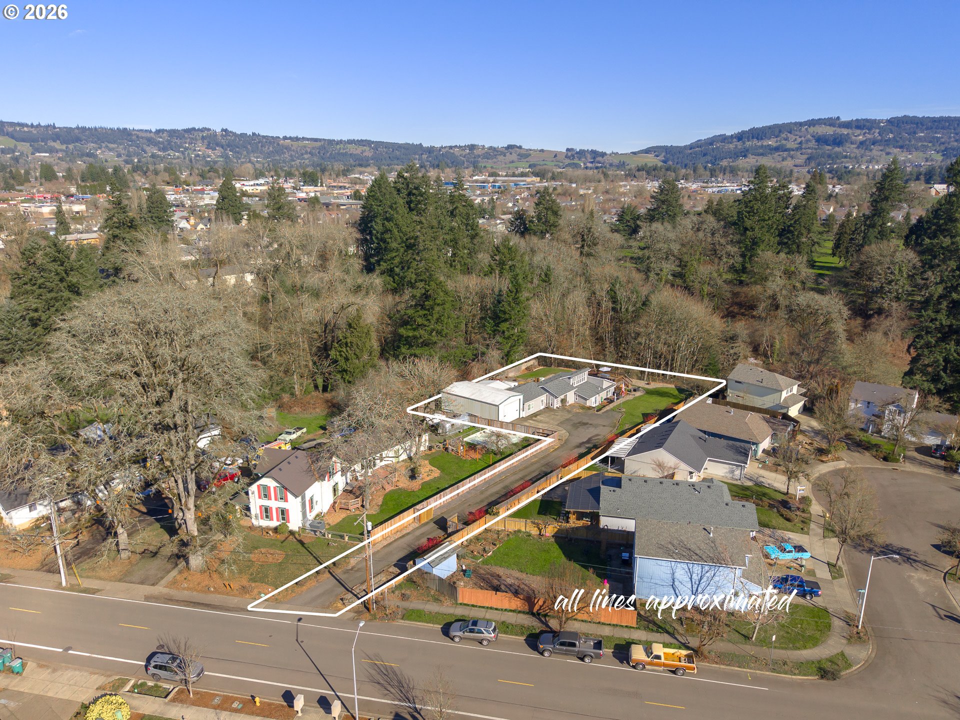 600 Wynooski Street Newberg, OR 97132 - Photo 4 of 48 an aerial view of residential houses with outdoor space