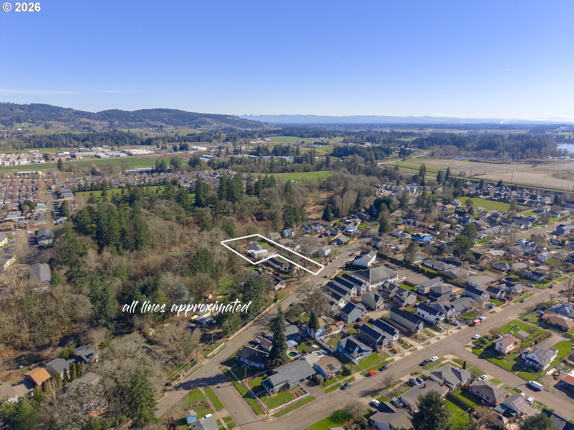 600 Wynooski Street Newberg, OR 97132 - Photo 6 of 48 an aerial view of residential house with outdoor space