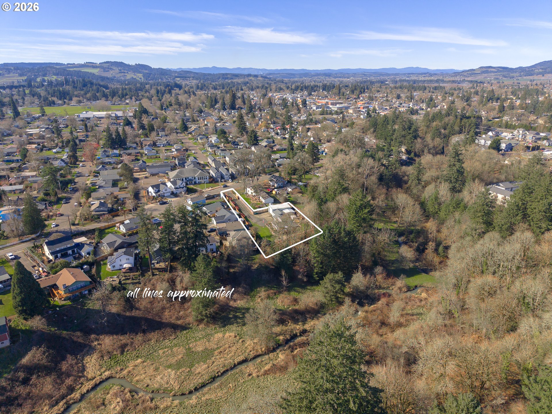 600 Wynooski Street Newberg, OR 97132 - Photo 10 of 48 an aerial view of residential house and outdoor space