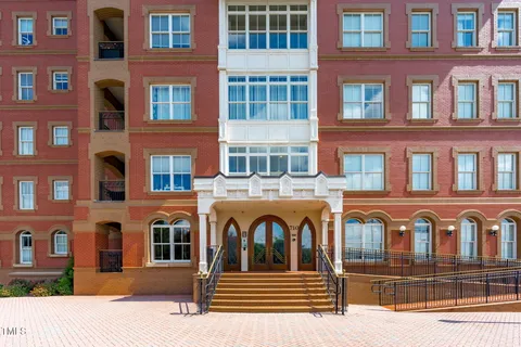 a front view of a building