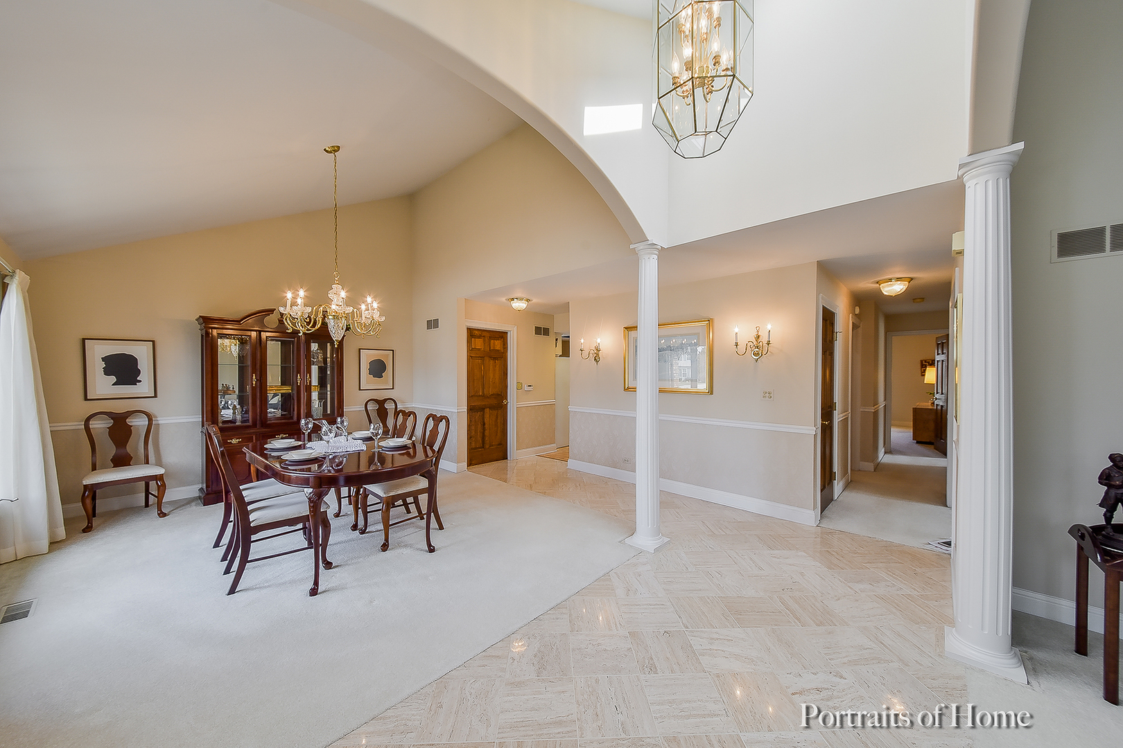 1508 East Bailey Road Naperville, IL 60565 - Photo 3 of 17 a dining room with furniture and chandelier