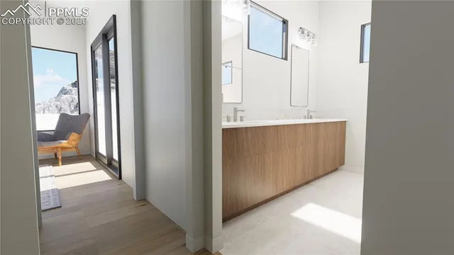 a view of a walk in closet