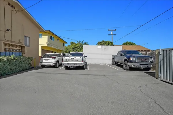 a car parked in front of a building