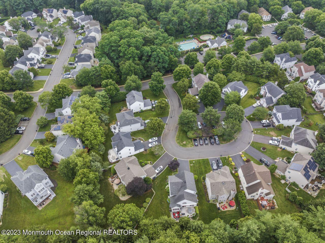 18 Nicholson Key Colts Neck, NJ 07722 - Photo 38 of 46 an aerial view of residential house with outdoor space and swimming pool