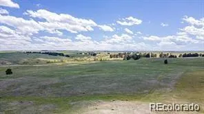 a view of a town with an trees