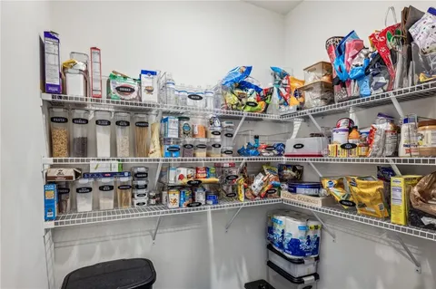 a store room with lots of different kinds of food