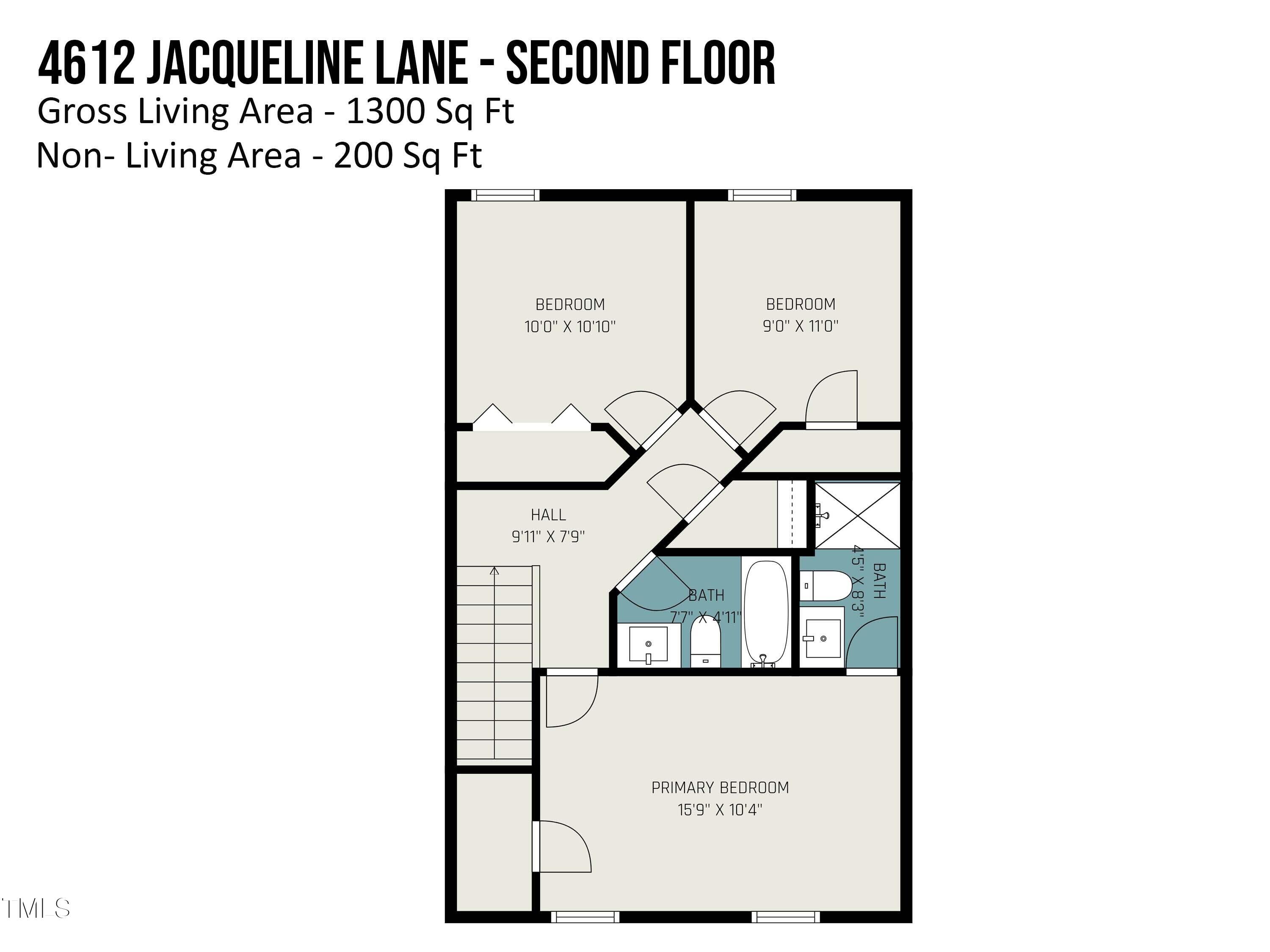 4612 Jacqueline Lane Raleigh, NC 27616 - Photo 15 of 15 Floor plan 2nd