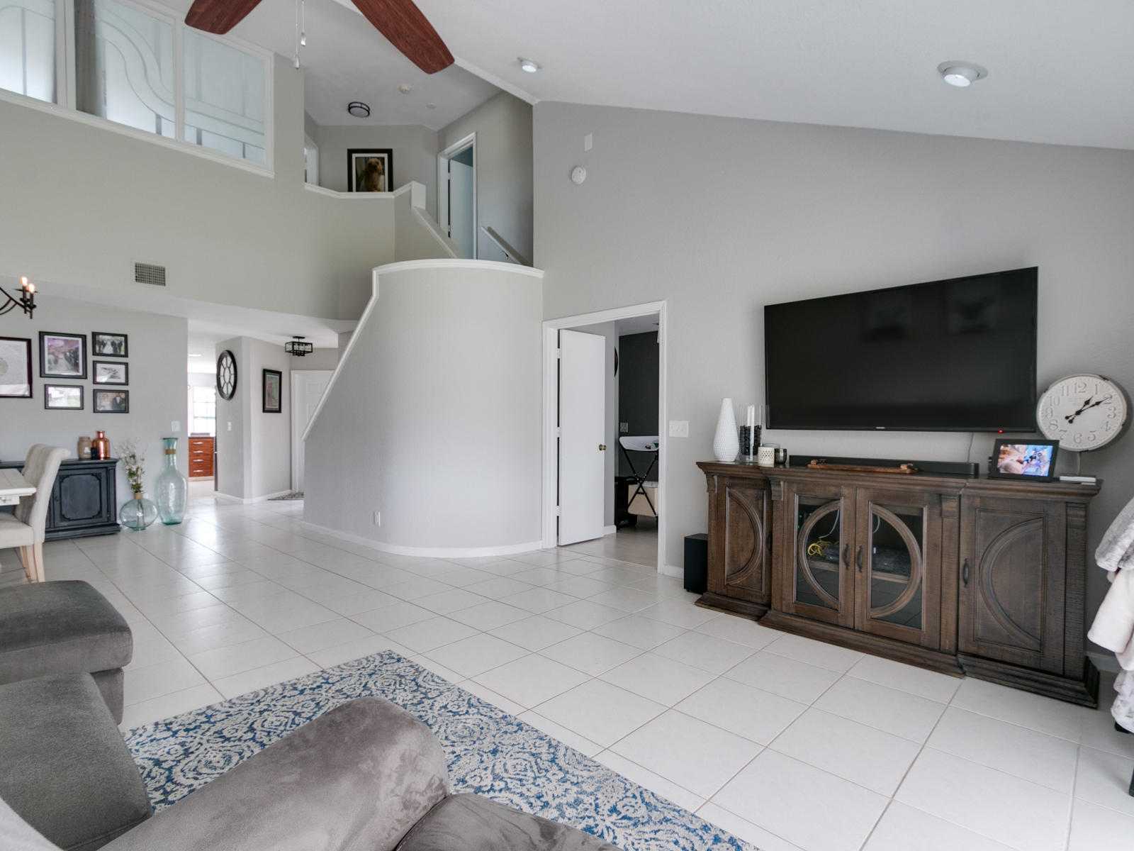 20851 Boca Ridge Drive North Boca Raton, FL 33428 - Photo 1 of 36 Living Room with Stairs