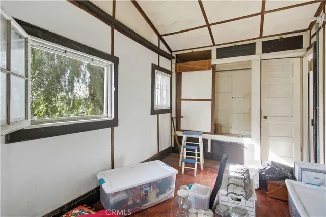 a living room with a window