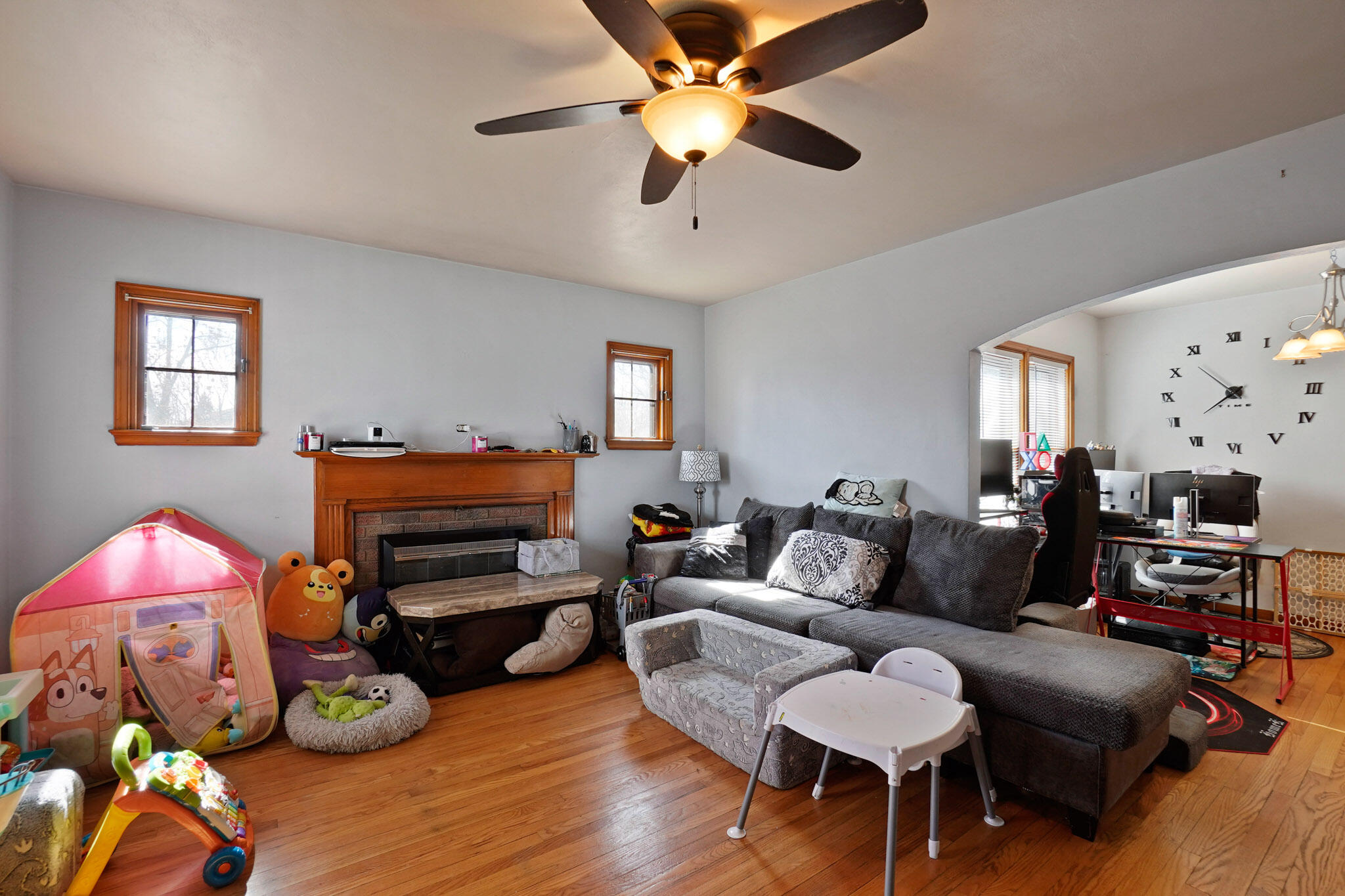 244 Dwiggins Griffith, IN 46319 - Photo 4 of 15 a living room with furniture and a lamp
