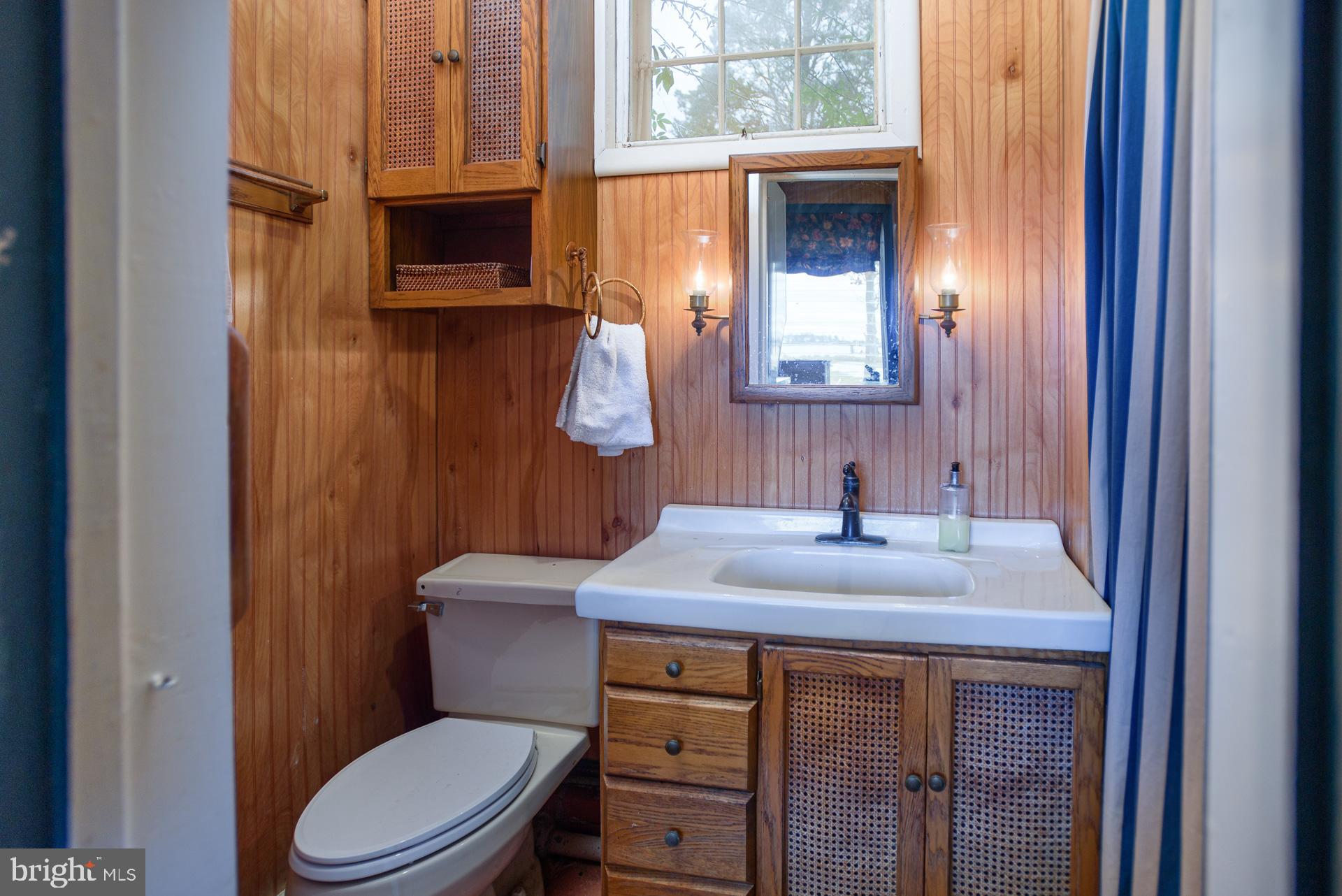 1308 Town Point Road Cambridge, MD 21613 - Photo 25 of 61 a bathroom with a sink a toilet and mirror