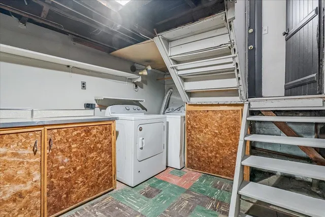 a view of storage and utility room