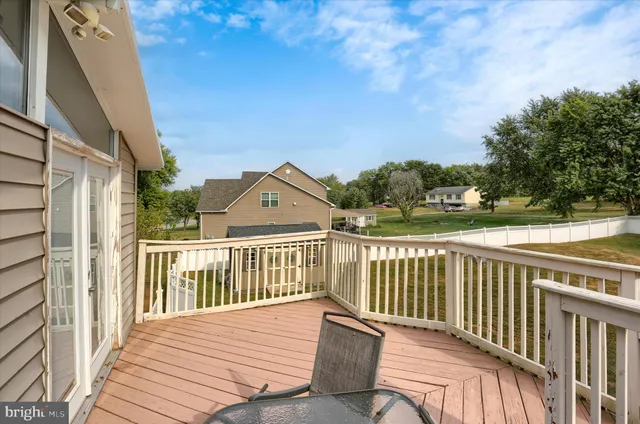 a view of a lake with a big yard