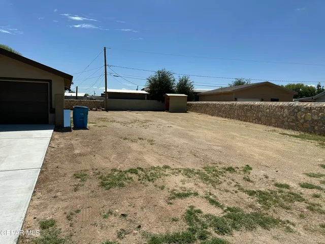 a view of a terrace with a bench