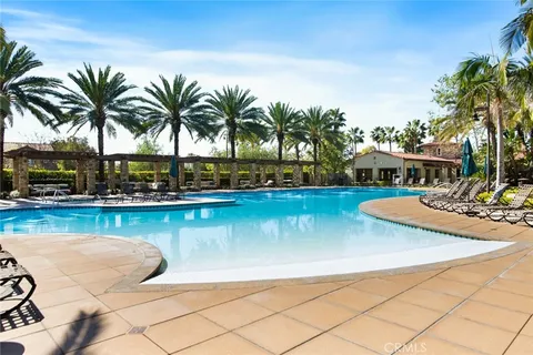 a view of a patio with a yard