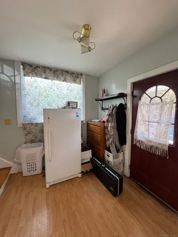 a view of workspace with windows and air conditioner