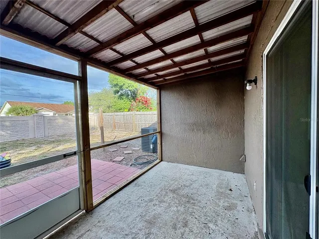 a view of large glass door