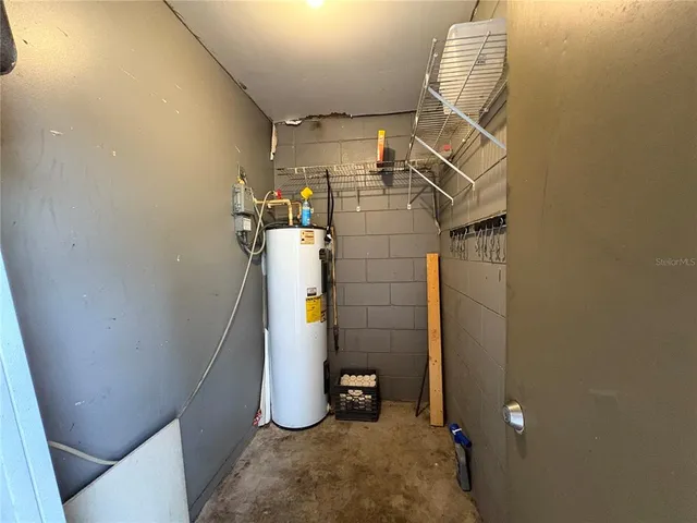 a view of storage and utility room