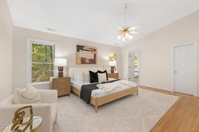 a view of a hallway with washer and dryer