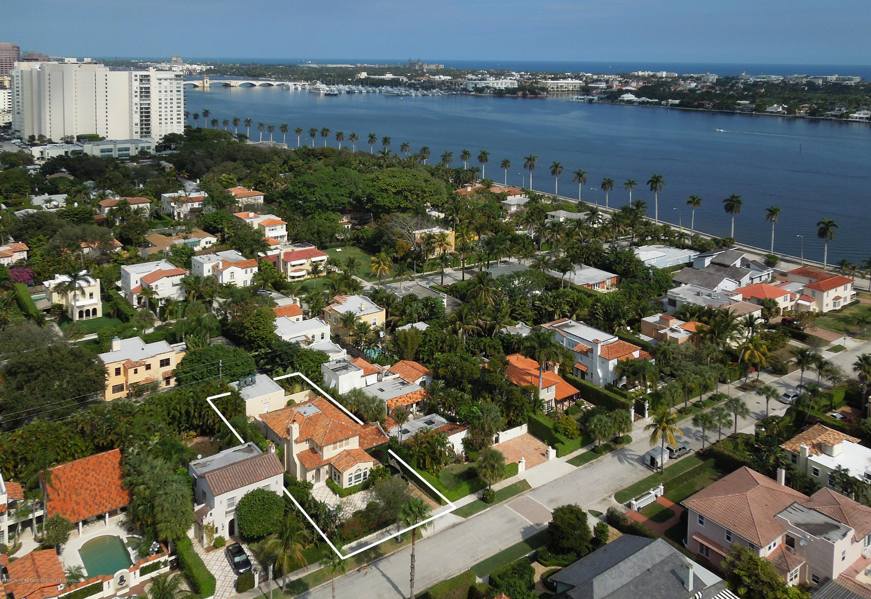 an aerial view of a city