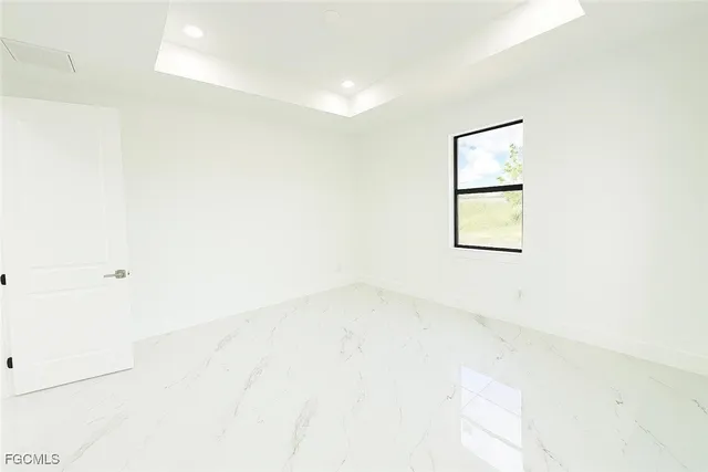 an empty room with a window