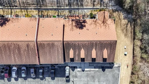 an aerial view of multiple house