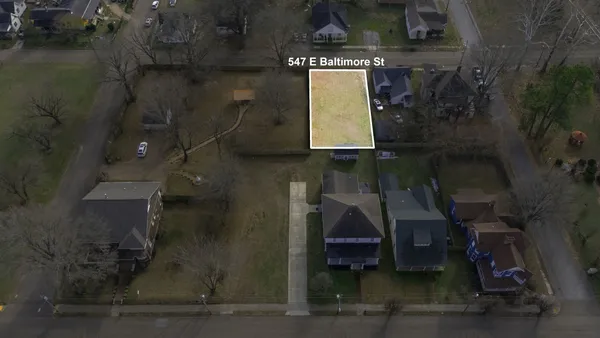 a bird view of a house