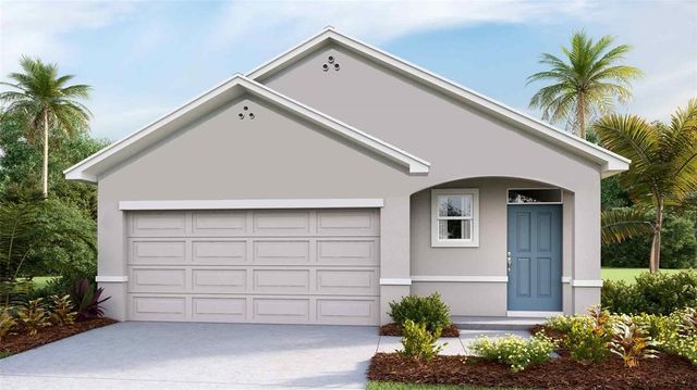 a front view of a house with a garage
