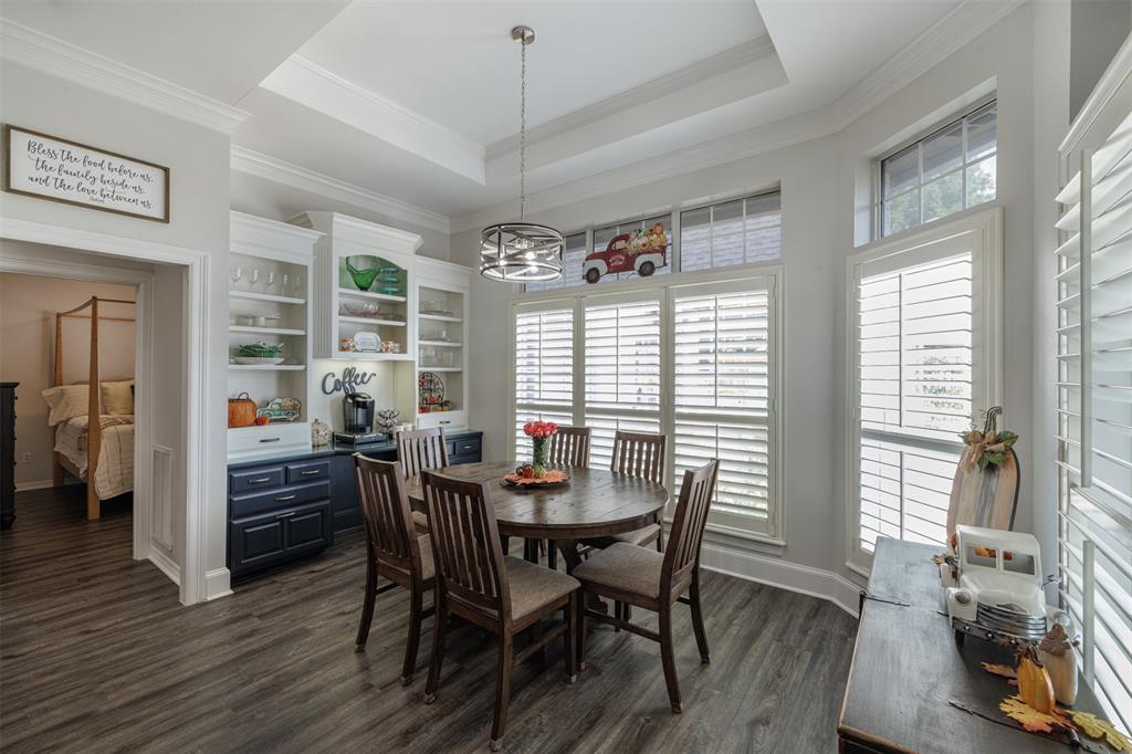 106 Graham Lane Bullard, TX 75757 - Photo 12 of 39 a view of a dining room with furniture window and wooden floor