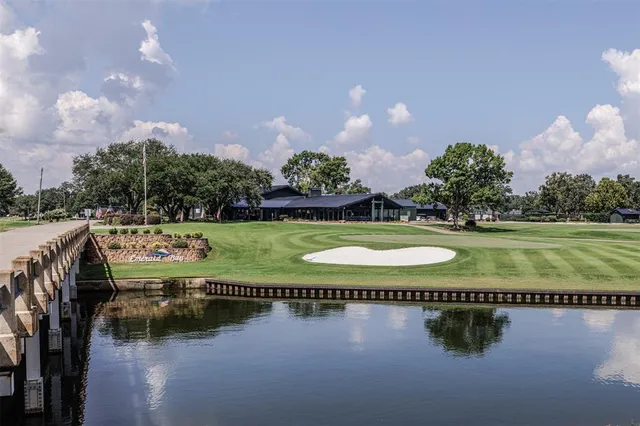a view of a lake with outdoor space