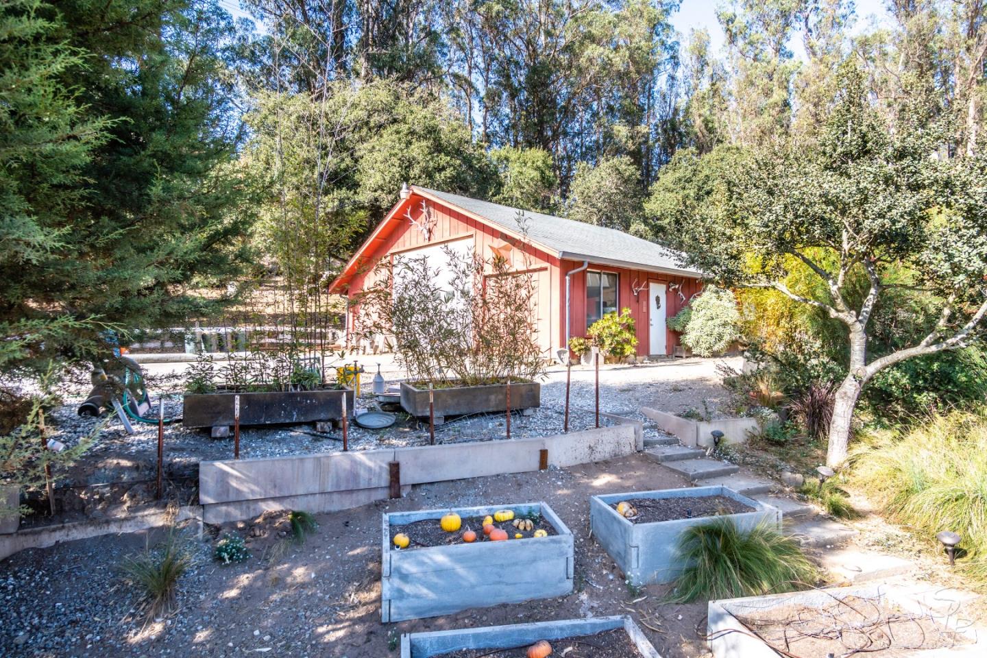 14520 Ridgecrest Road Watsonville, CA 95076 - Photo 36 of 49 a view of swimming pool with outdoor seating and plants