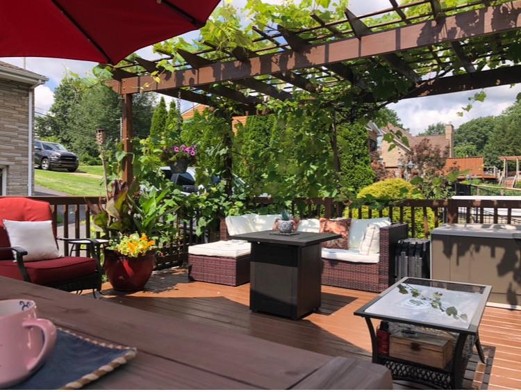 257 Johnston Road Pittsburgh, PA 15241 - Photo 27 of 29 a view of a patio with table and chairs potted plants