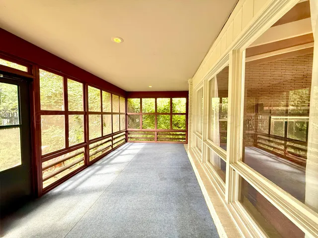 a view of a city from a balcony