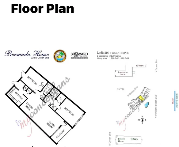 $545,555 | 328 North Ocean Boulevard, Unit 104, Pompano Beach, FL 33062