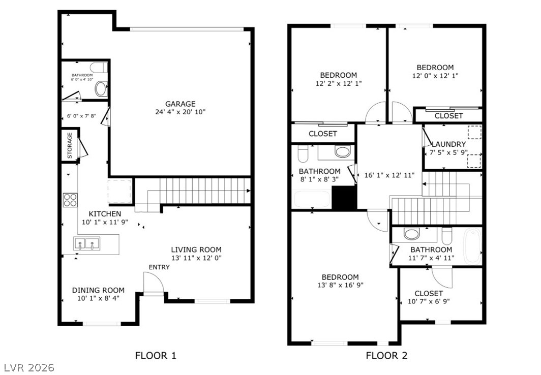 12367 Indigo Montage Road, Unit 3 Las Vegas, NV 89183 - Photo 34 of 34 A detailed floor plan reveals the logical flow and functional spaces across two levels.