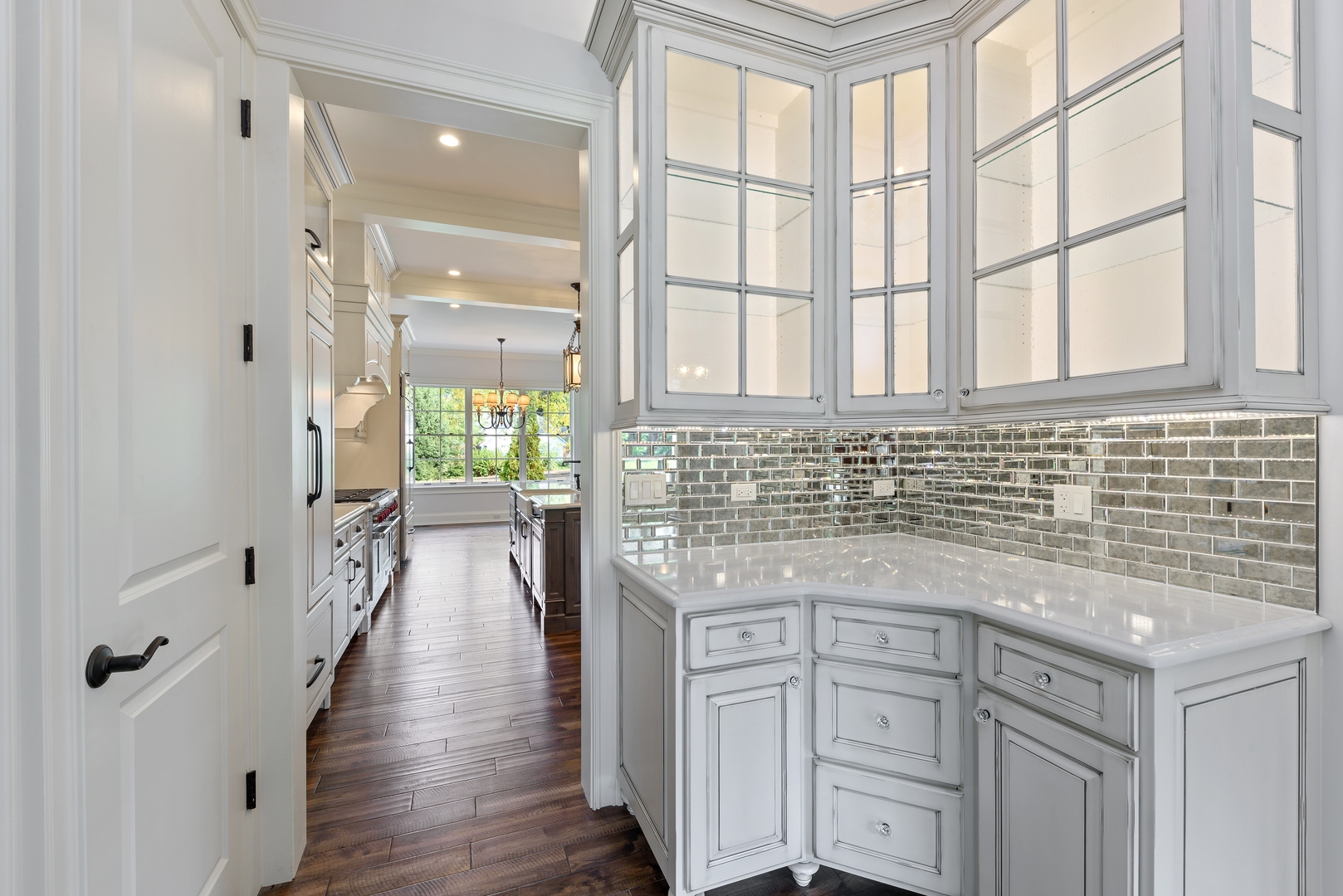 820 Country Club Road Crystal Lake, IL 60014 - Photo 15 of 48 a bathroom with a granite countertop sink a toilet and a shower