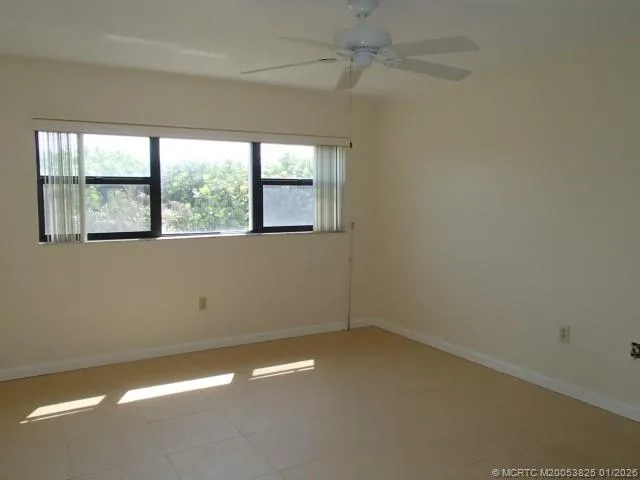 an empty room with a window