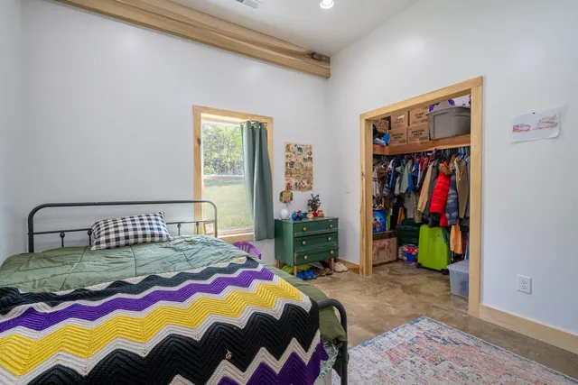 a view of a lake with a yard