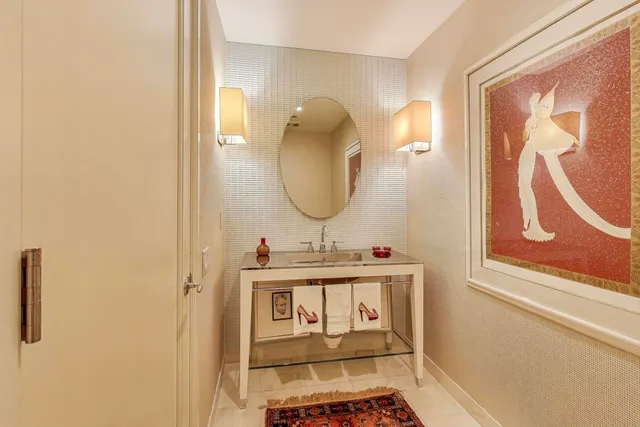 a view of a balcony with furniture